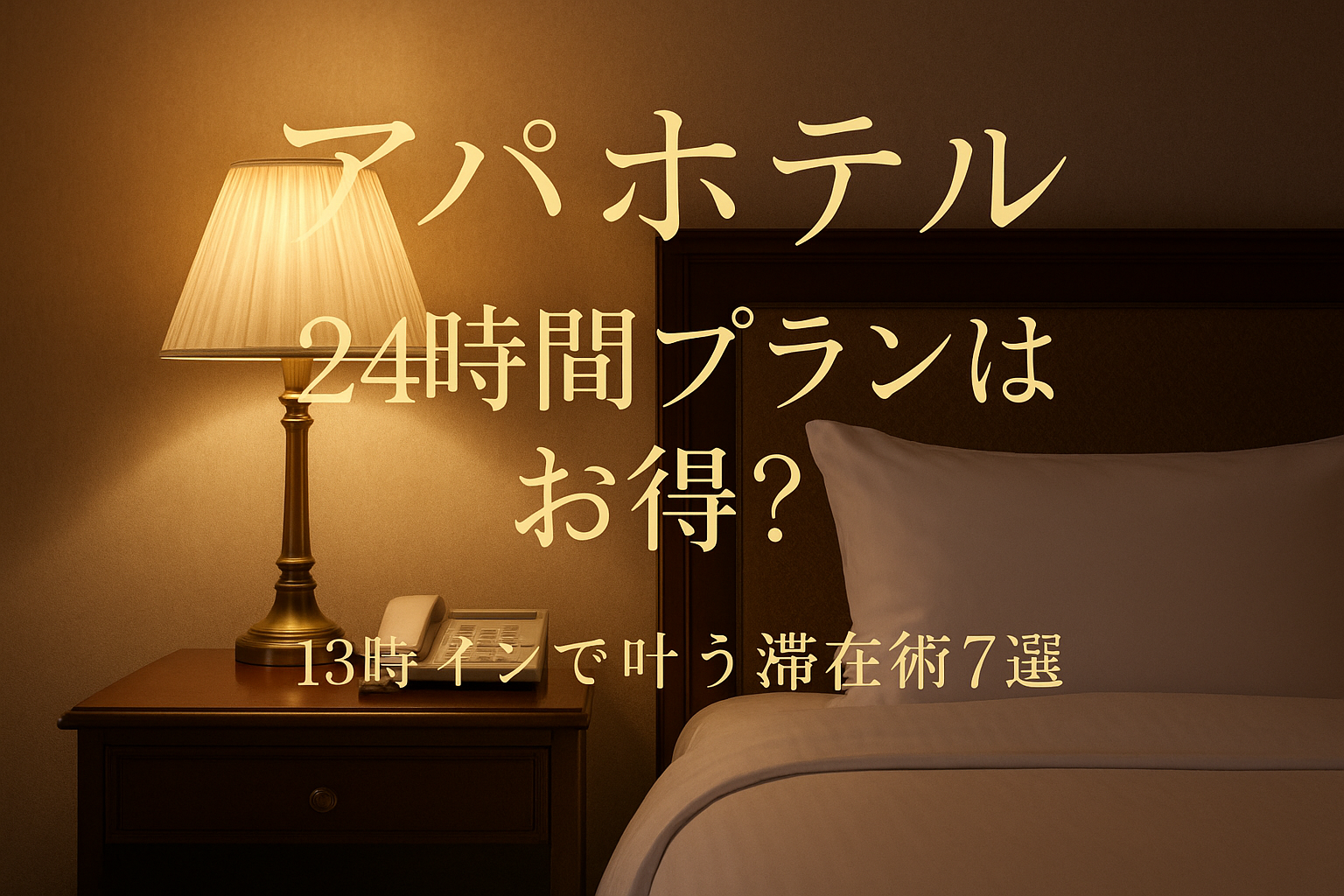 アパホテル　24時間プランはお得？13時インで叶う滞在術7選