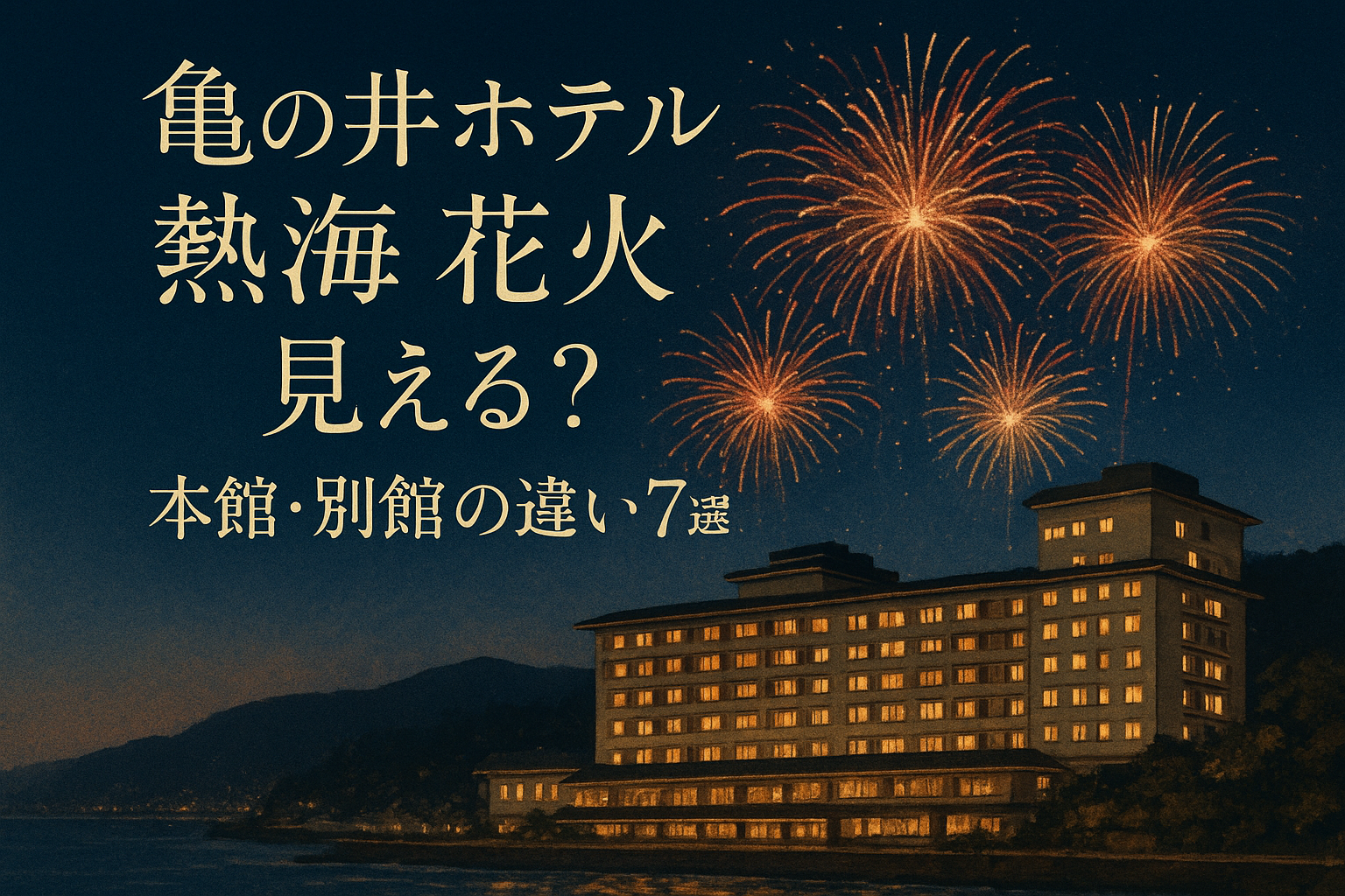 亀の井ホテル 熱海 花火 見える?本館・別館の違い7選
