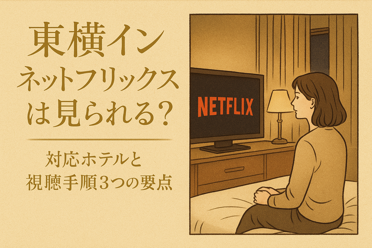 東横イン ネットフリックスは見られる?対応ホテルと視聴手順3つの要点