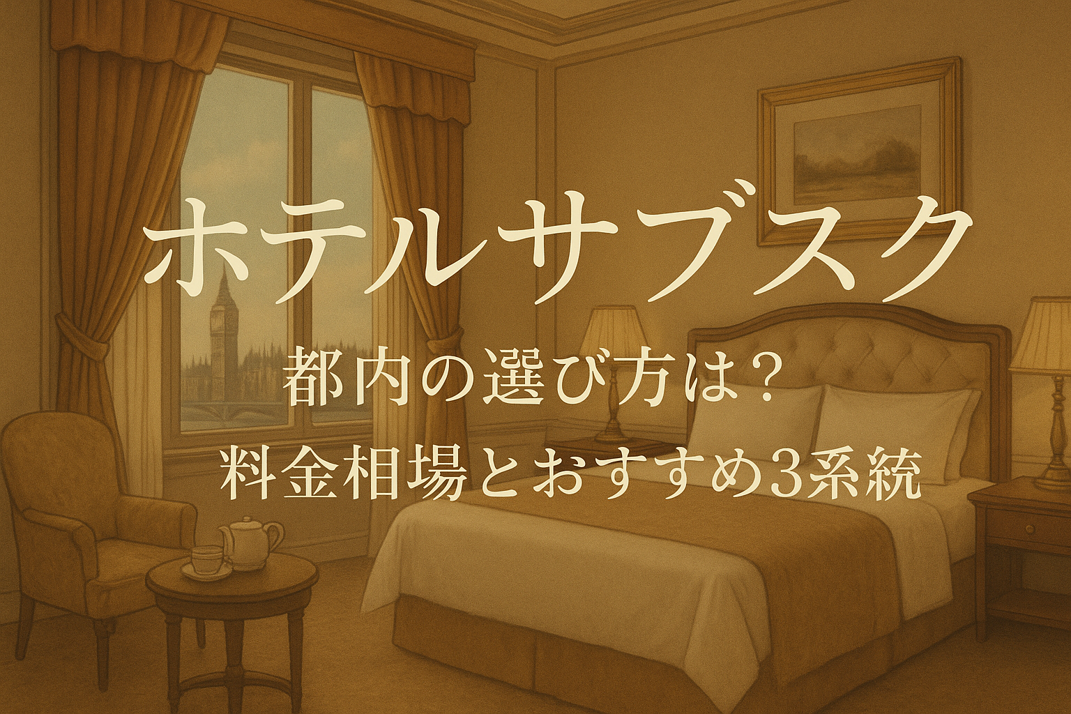 ホテル サブスク 都内の選び方は?料金相場とおすすめ3系統