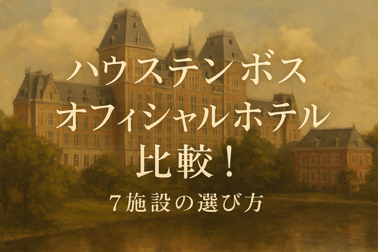 ハウステンボス オフィシャルホテル 比較!7施設の選び方