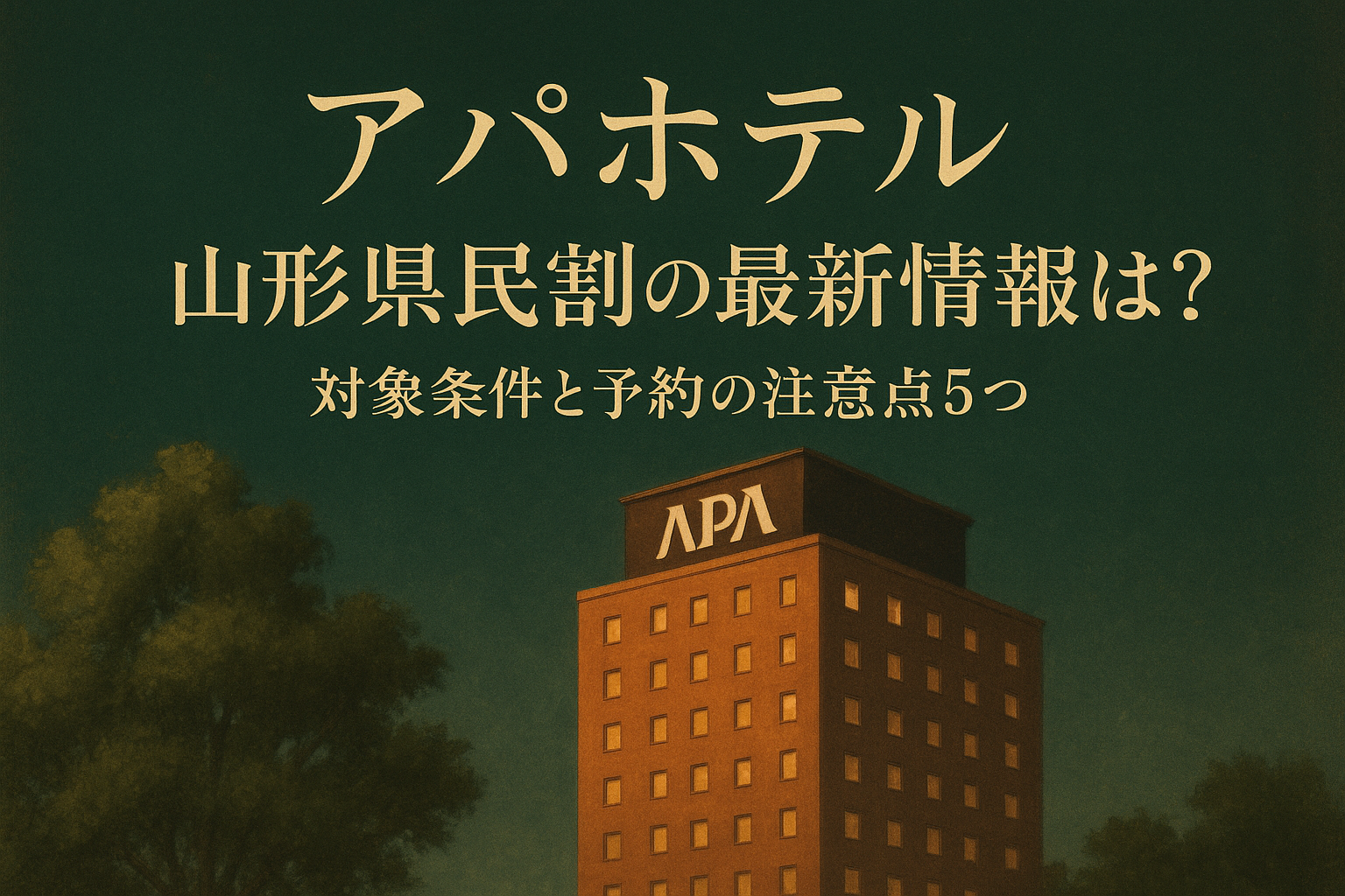 アパホテル 山形県民割の最新情報は？対象条件と予約の注意点5つ