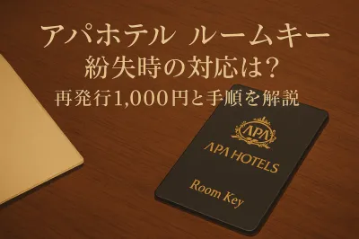 アパホテル ルームキー 紛失時の対応は？再発行1,000円と手順を解説