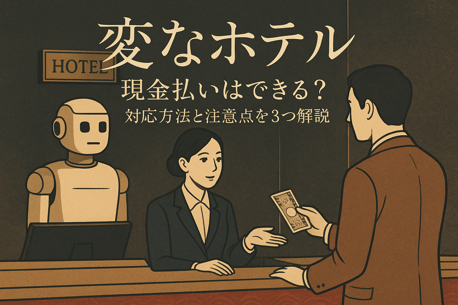 変なホテル 現金払いはできる？対応方法と注意点を3つ解説