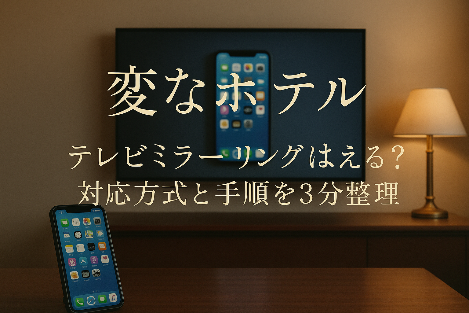 変なホテル テレビ ミラーリングは使える?対応方式と手順を3分整理