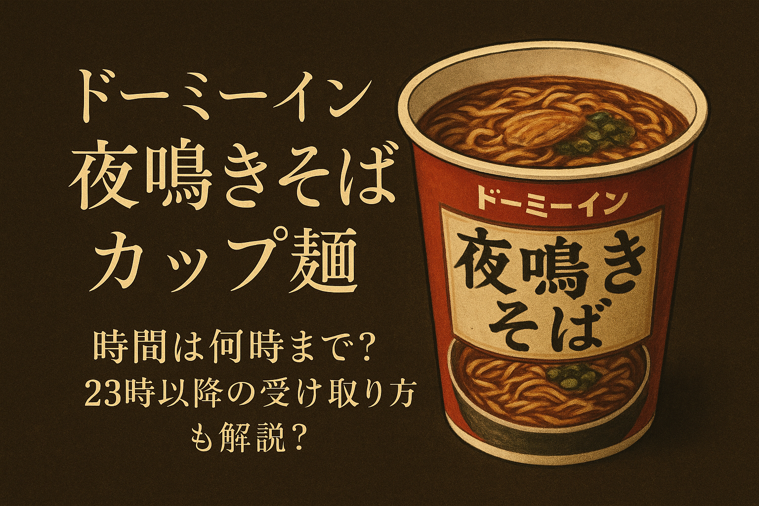 ドーミーイン 夜鳴きそば カップ麺 時間は何時まで？23時以降の受け取り方も解説？