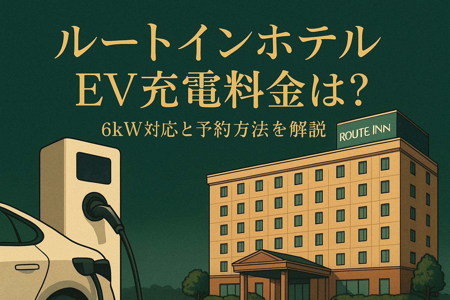 ルートインホテル ev充電 料金は?6kW対応と予約方法を解説