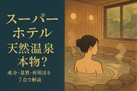 スーパーホテル 天然温泉 本物？成分・泉質・利用法を7点で解説