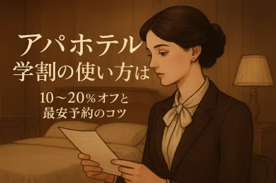アパホテル 学割の使い方は？10〜20％オフと最安予約のコツ