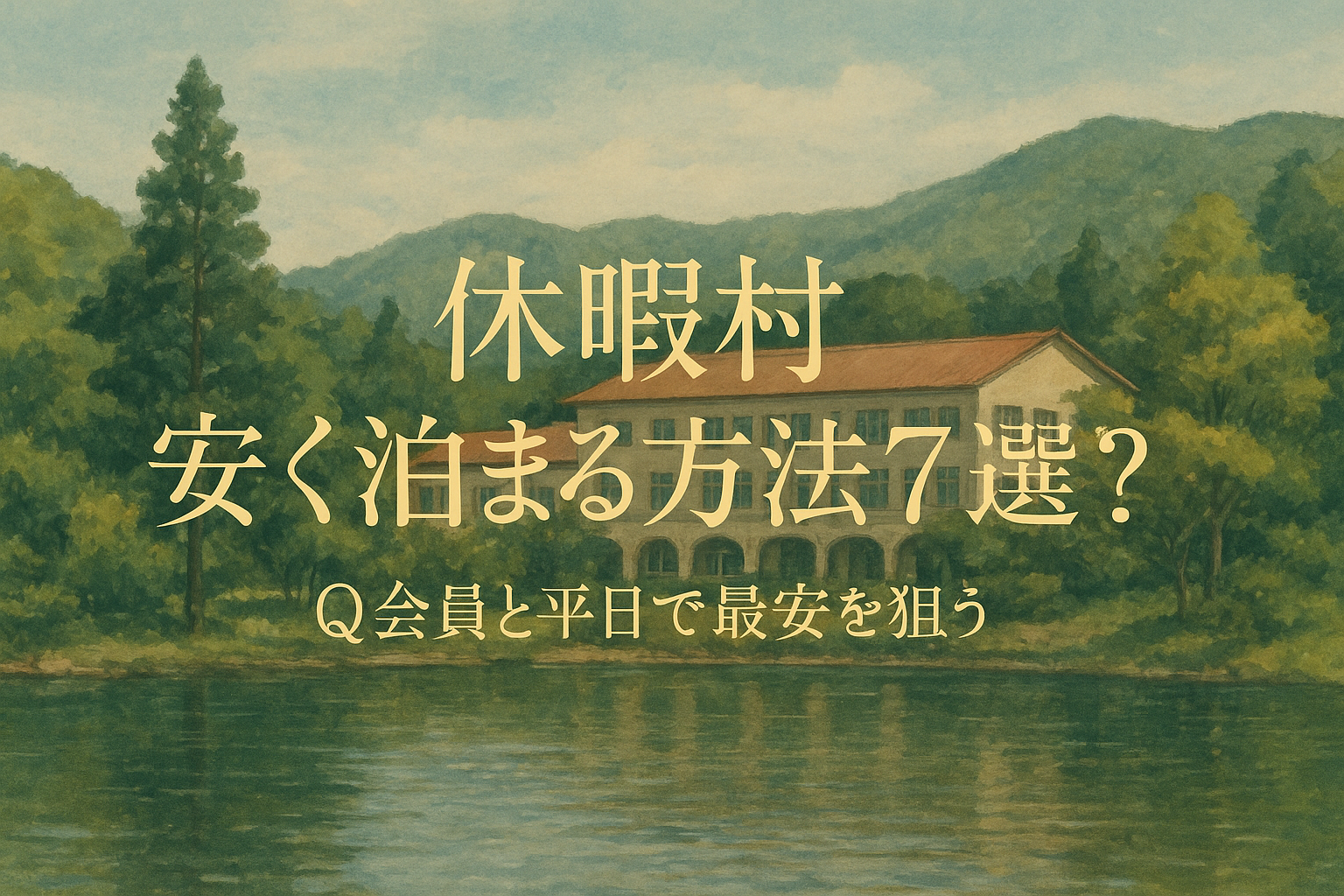 休暇村 安く泊まる方法7選？Q会員と平日で最安を狙う