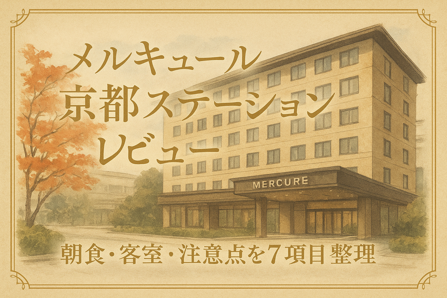 メルキュール 京都ステーション レビュー！朝食・客室・注意点を7項目で整理