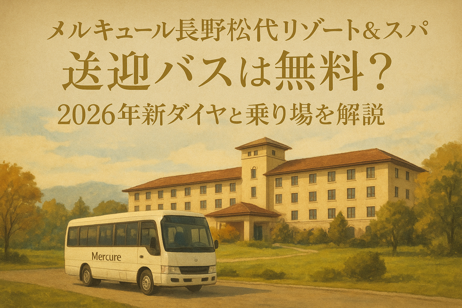 メルキュール長野松代リゾート&スパ 送迎バスは無料？2026年新ダイヤと乗り場を解説？