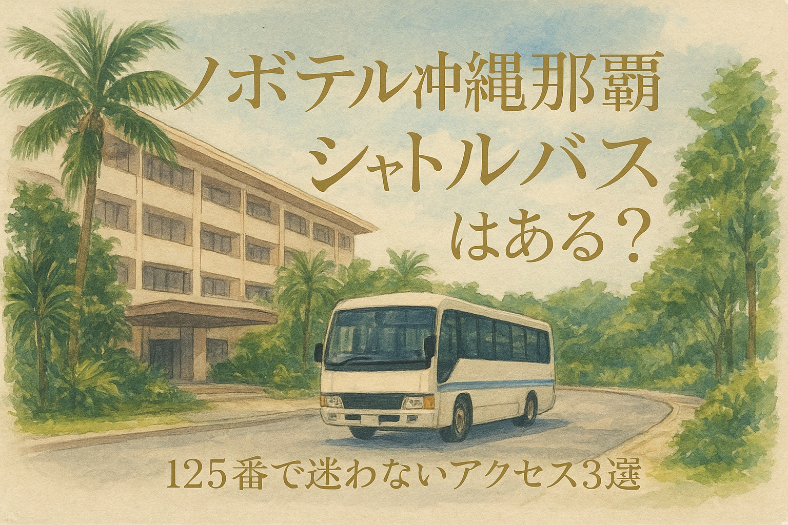 ノボテル沖縄那覇 シャトル バスはある？125番で迷わないアクセス3選