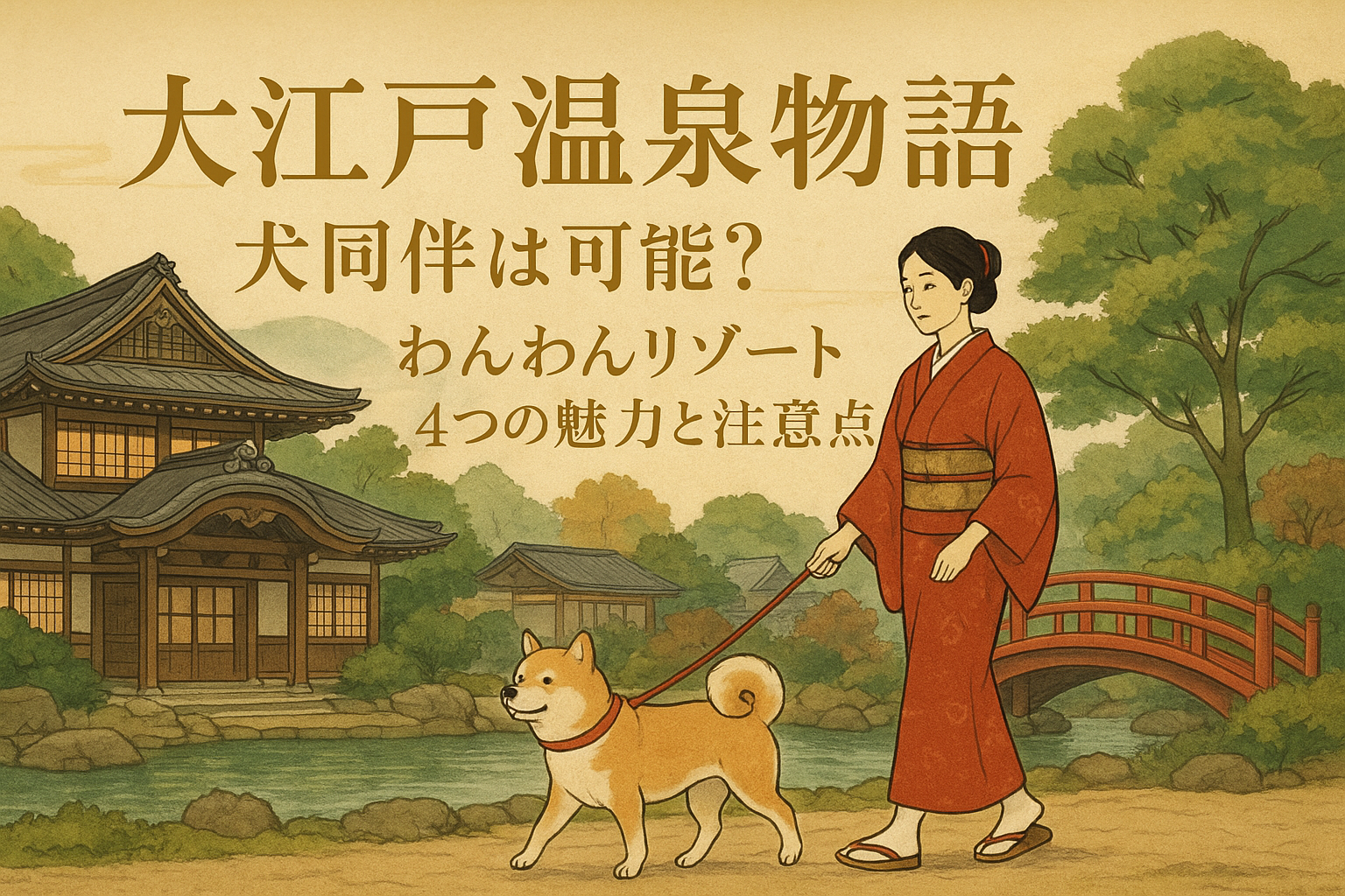 大江戸温泉物語 犬同伴は可能？わんわんリゾート4つの魅力と注意点