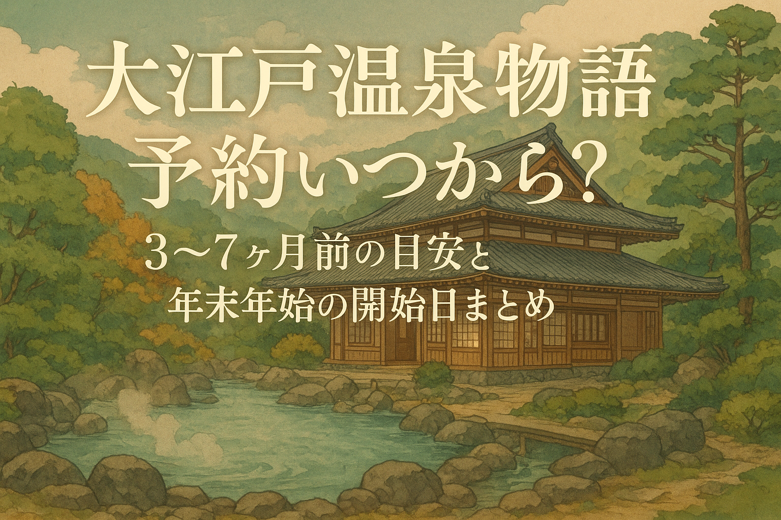 大江戸温泉物語 予約 いつから？3〜7ヶ月前の目安と年末年始の開始日まとめ
