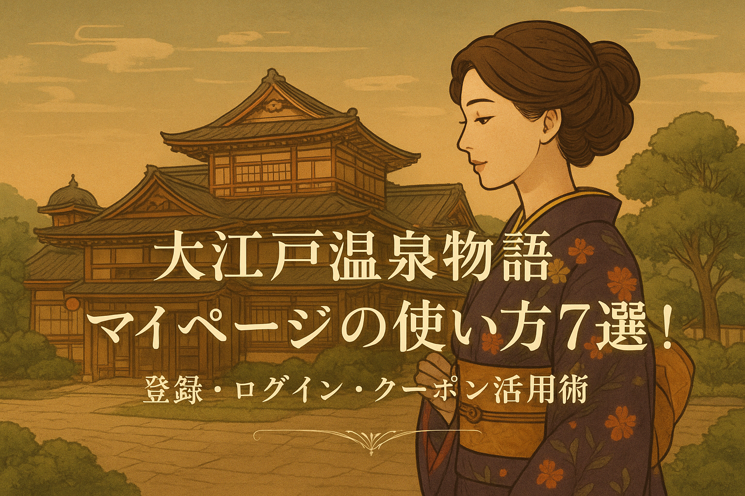 大江戸温泉物語マイページの使い方7選!登録・ログイン・クーポン活用術