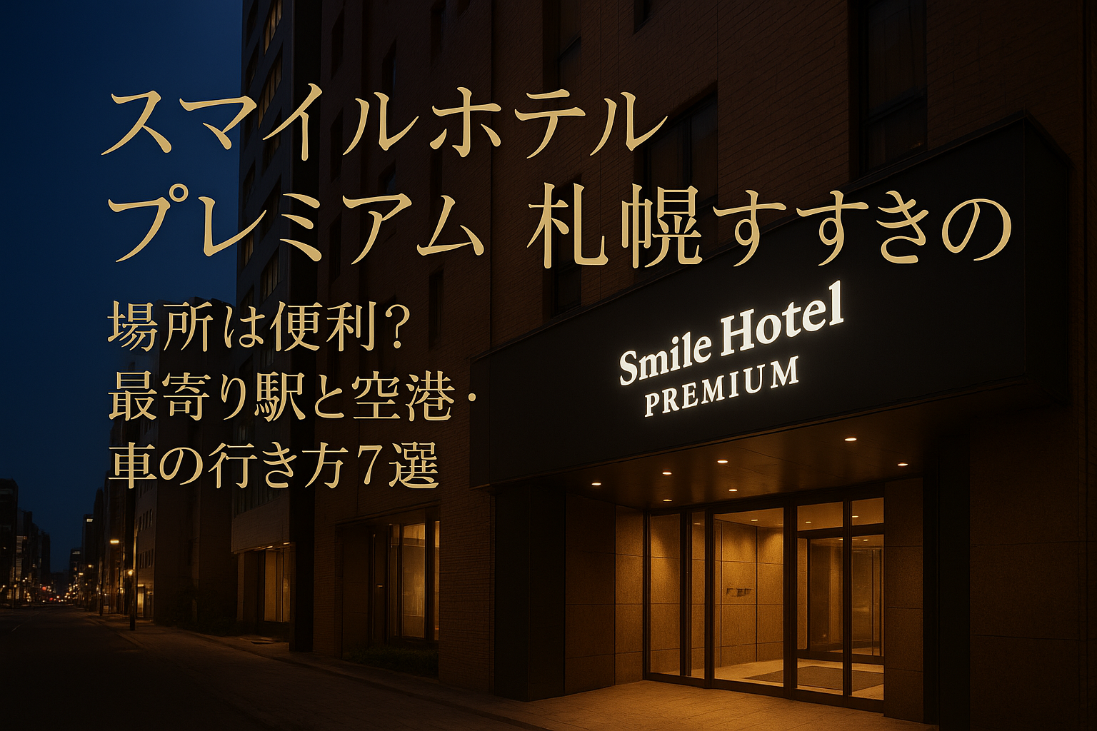 スマイルホテルプレミアム札幌すすきの 場所は便利?最寄り駅と空港・車の行き方7選