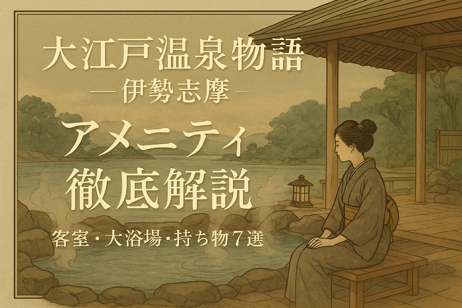 大江戸温泉物語 伊勢志摩 アメニティ徹底解説?客室・大浴場・持ち物7選