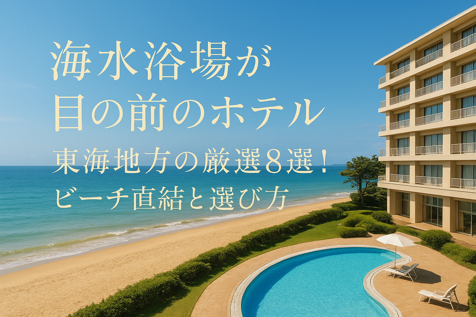 海水浴場が目の前のホテル東海地方の厳選8選！ビーチ直結と選び方