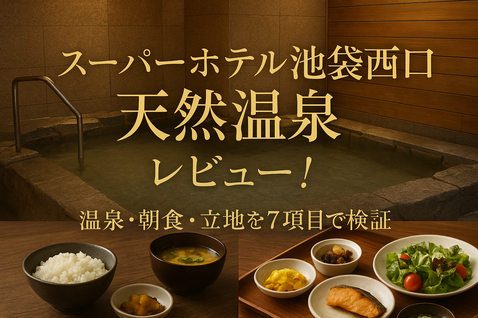 スーパーホテル池袋西口天然温泉 レビュー!温泉・朝食・立地を7項目で検証