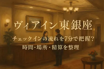 ヴィアイン東銀座チェックインの流れを7分で把握！時間・場所・精算を整理