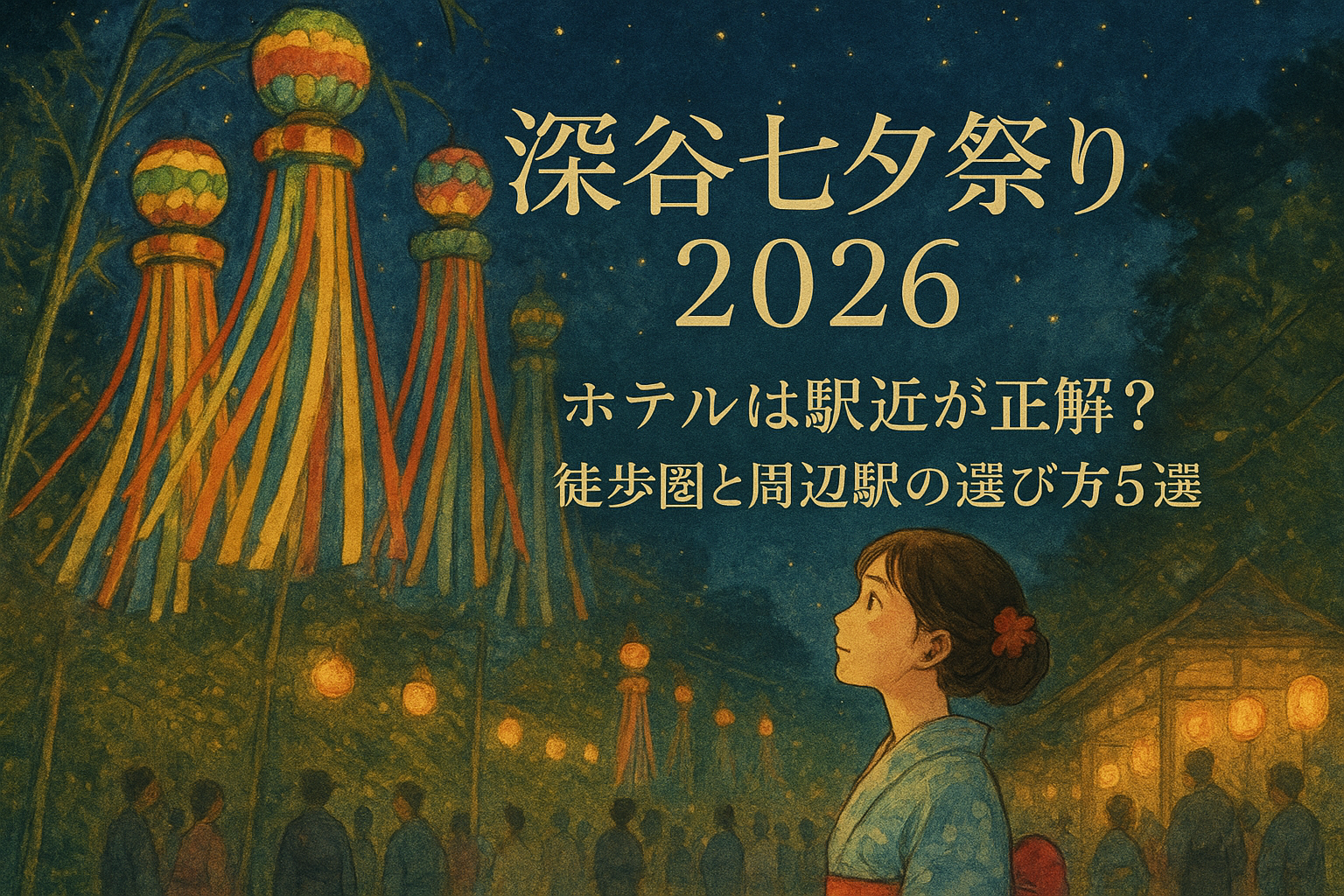 深谷七夕祭り 2026 ホテルは駅近が正解？徒歩圏と周辺駅の選び方5選