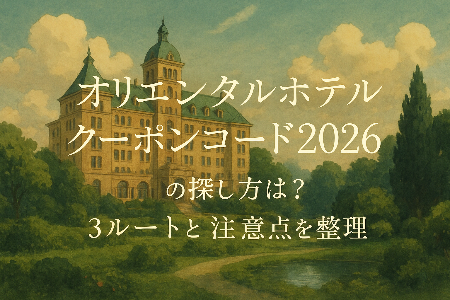 オリエンタルホテル クーポンコード 2026の探し方は？3ルートと注意点を整理