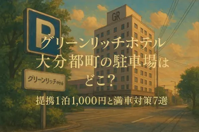 グリーンリッチホテル大分都町の駐車場はどこ？提携1泊1,000円と満車対策7選