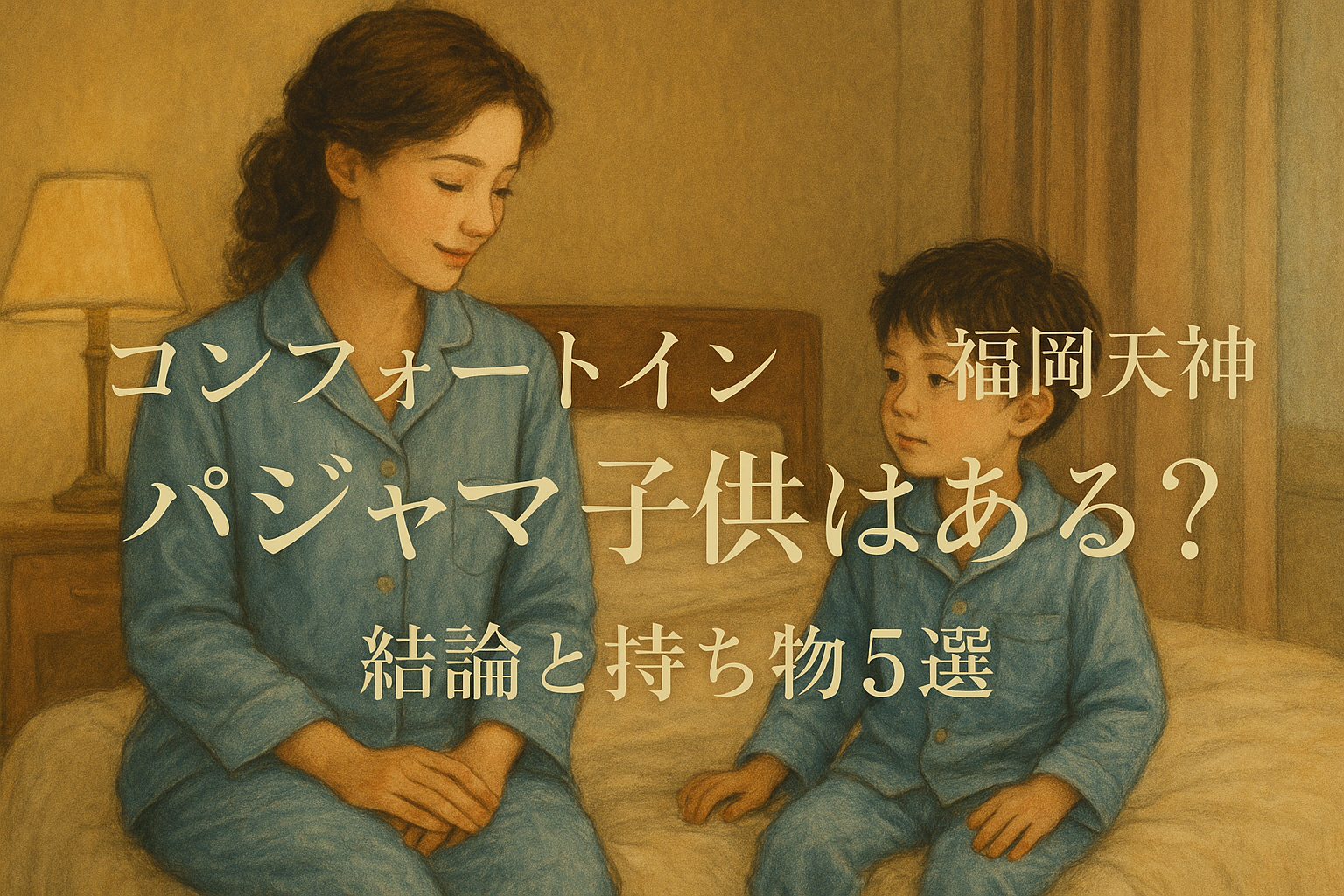 コンフォートイン福岡天神 パジャマ 子供はある？結論と持ち物5選