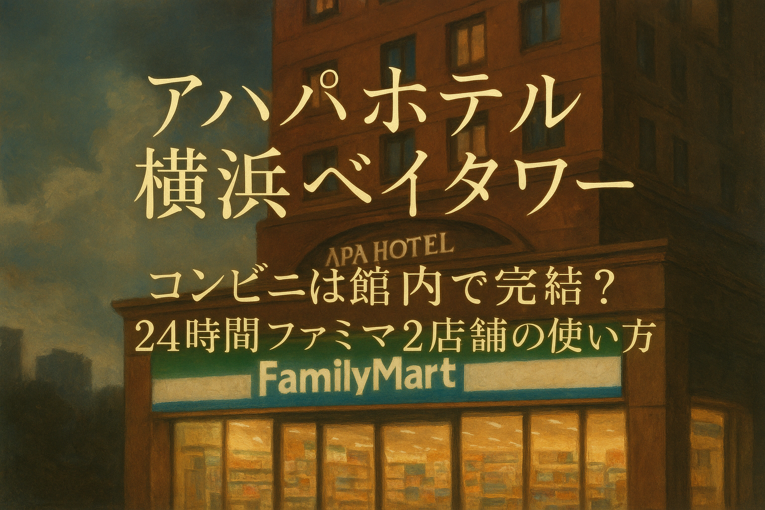 アパホテル 横浜ベイタワー コンビニは館内で完結?24時間ファミマ2店舗の使い方