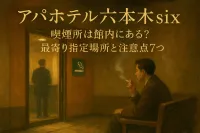 アパホテル六本木six 喫煙所は館内にある？最寄り指定場所と注意点7つ