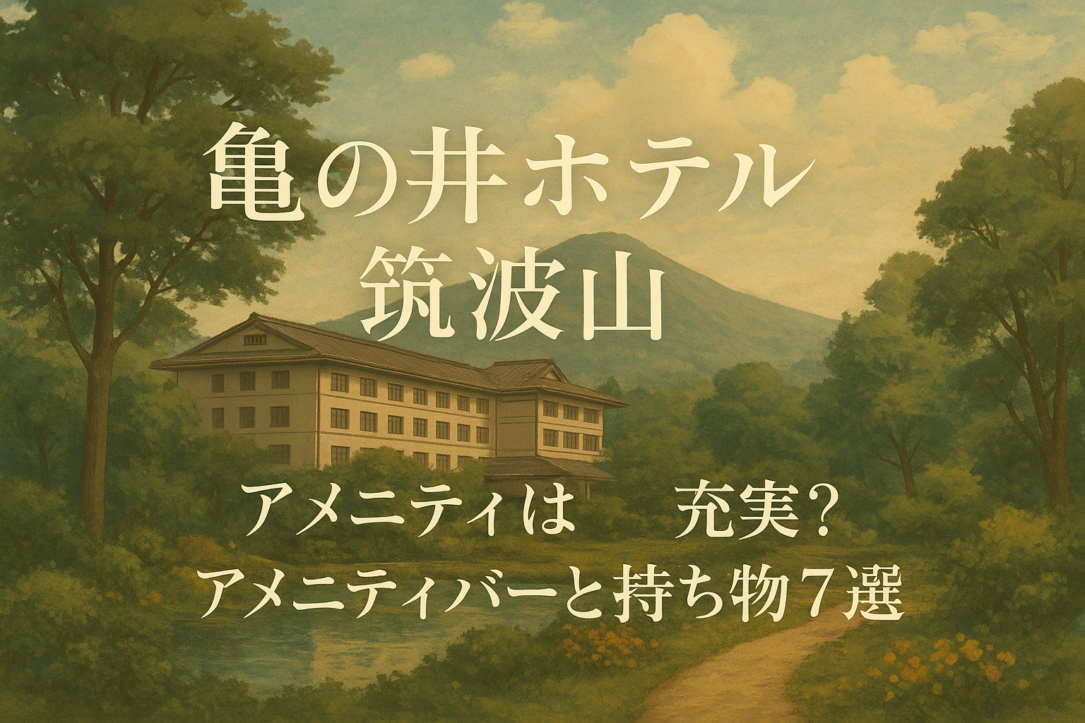 亀の井ホテル 筑波山 アメニティは充実?アメニティバーと持ち物7選