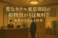 変なホテル東京羽田の荷物預かりは無料？条件や注意点を整理