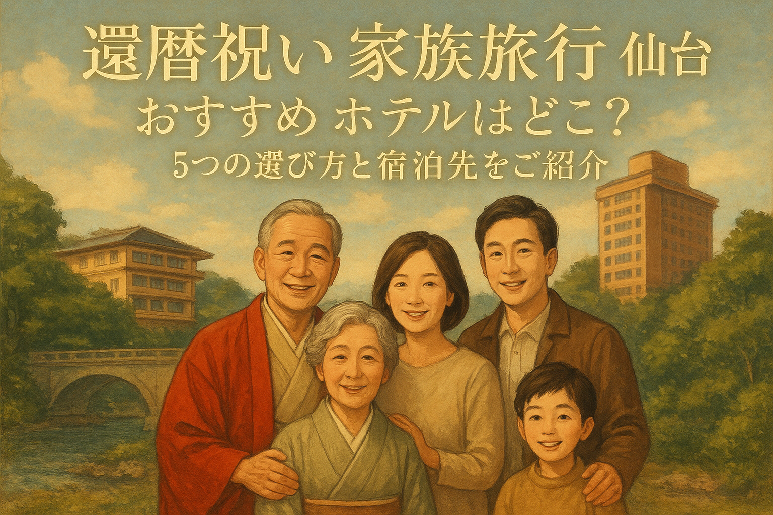 還暦祝い 家族旅行 仙台 おすすめ ホテルはどこ？5つの選び方と宿泊先をご紹介