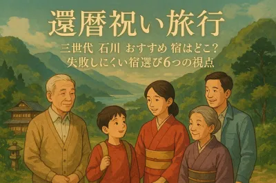 還暦祝い旅行三世代 石川のおすすめ 宿はどこ？失敗しにくい宿選び6つの視点