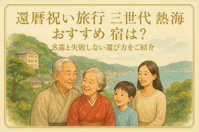 還暦祝い旅行 三世代 熱海 おすすめ 宿は？8選と失敗しない選び方をご紹介