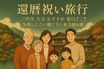 還暦祝い旅行三世代 大分のおすすめ宿はどこ？失敗しにくい選び方と有力宿6選