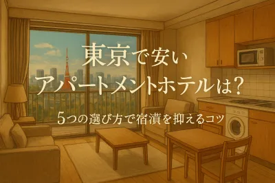 東京で安いアパートメントホテルは？5つの選び方で宿泊費を抑えるコツ