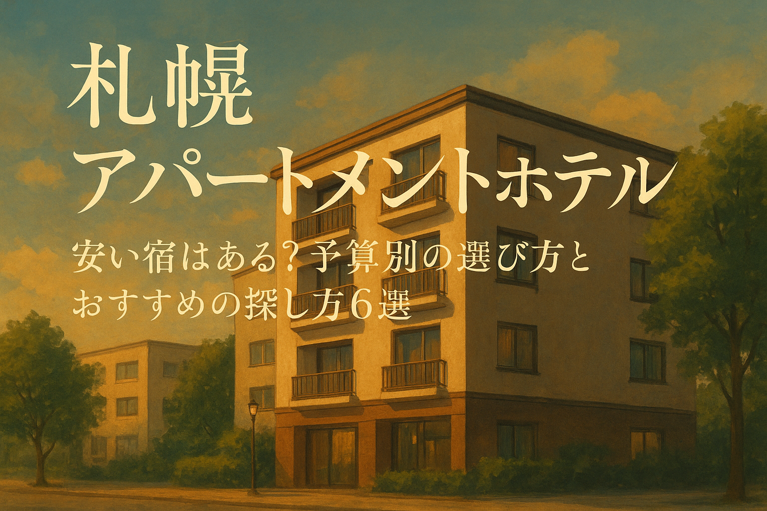 札幌 アパートメントホテル 安い宿はある?予算別の選び方とおすすめの探し方6選