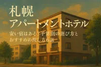 札幌でアパートメントホテルの安い宿はある？予算別の選び方とおすすめの探し方6選