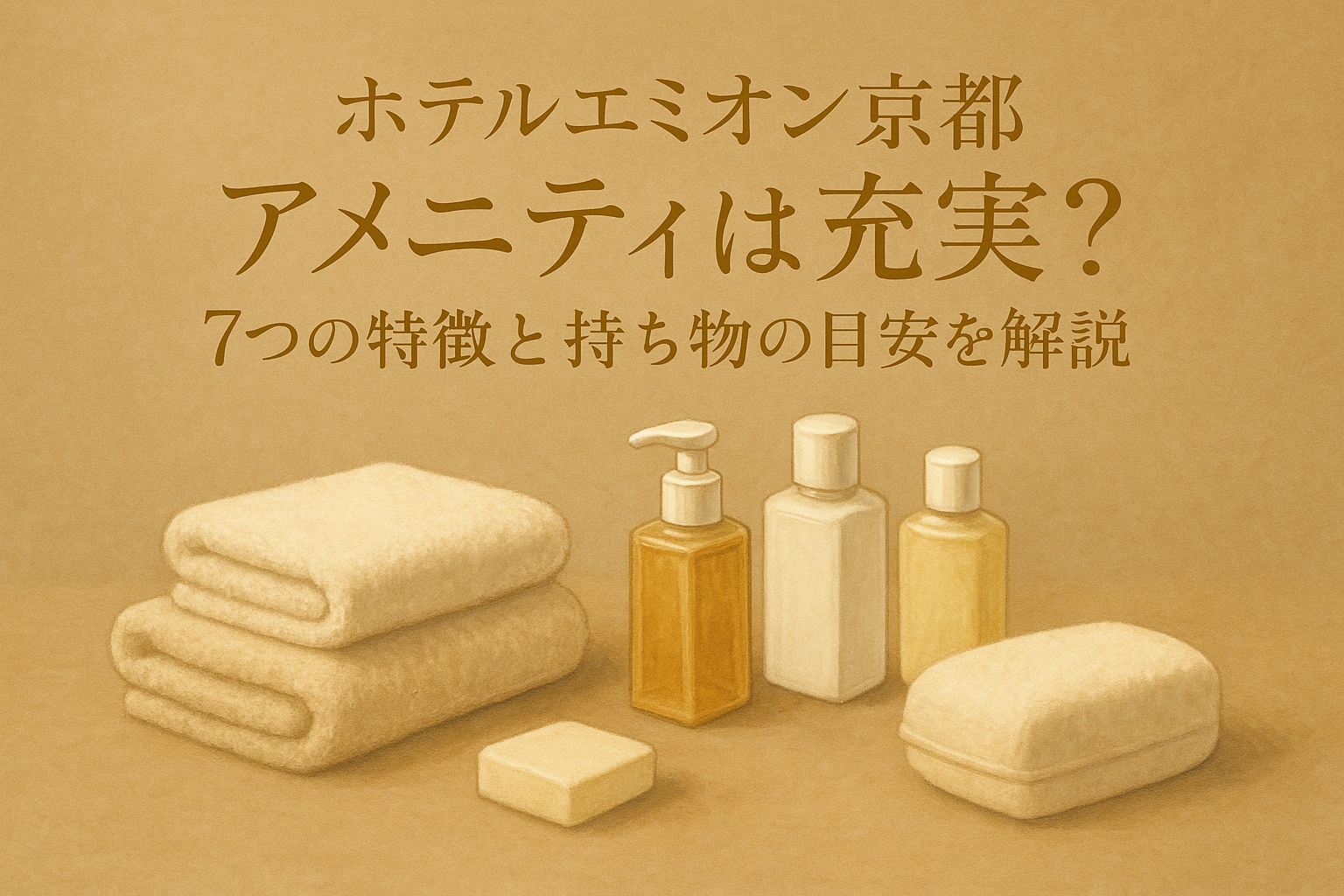 ホテルエミオン京都 アメニティは充実?7つの特徴と持ち物の目安を解説