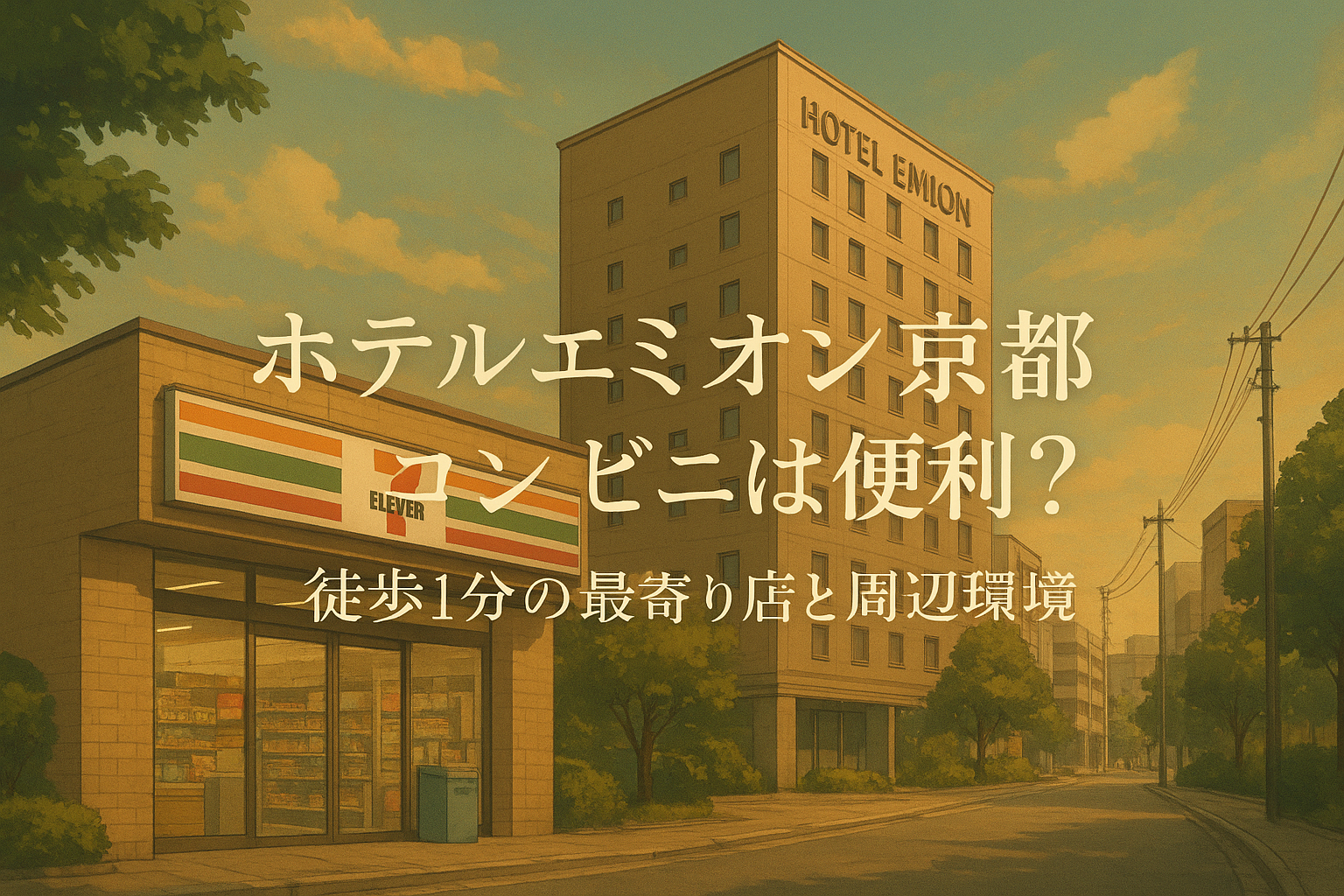 ホテルエミオン京都のコンビニは便利?徒歩1分の最寄り店と周辺環境を解説