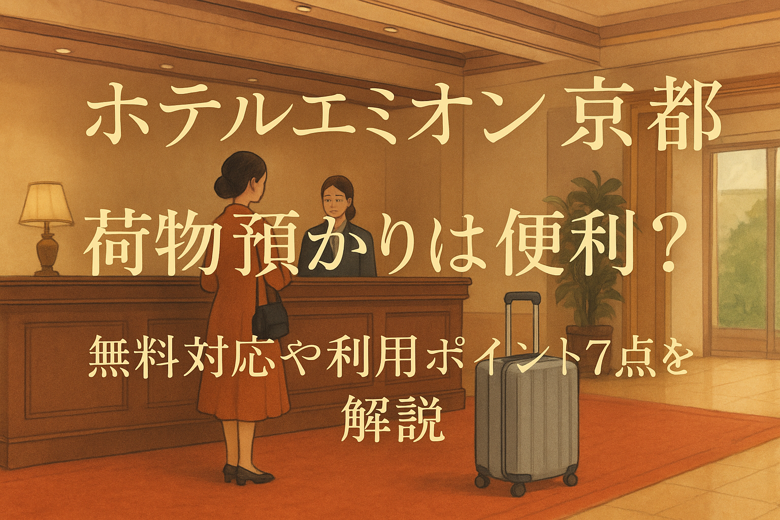 ホテルエミオン 京都 荷物預かりは便利?無料対応や利用ポイント7点を解説