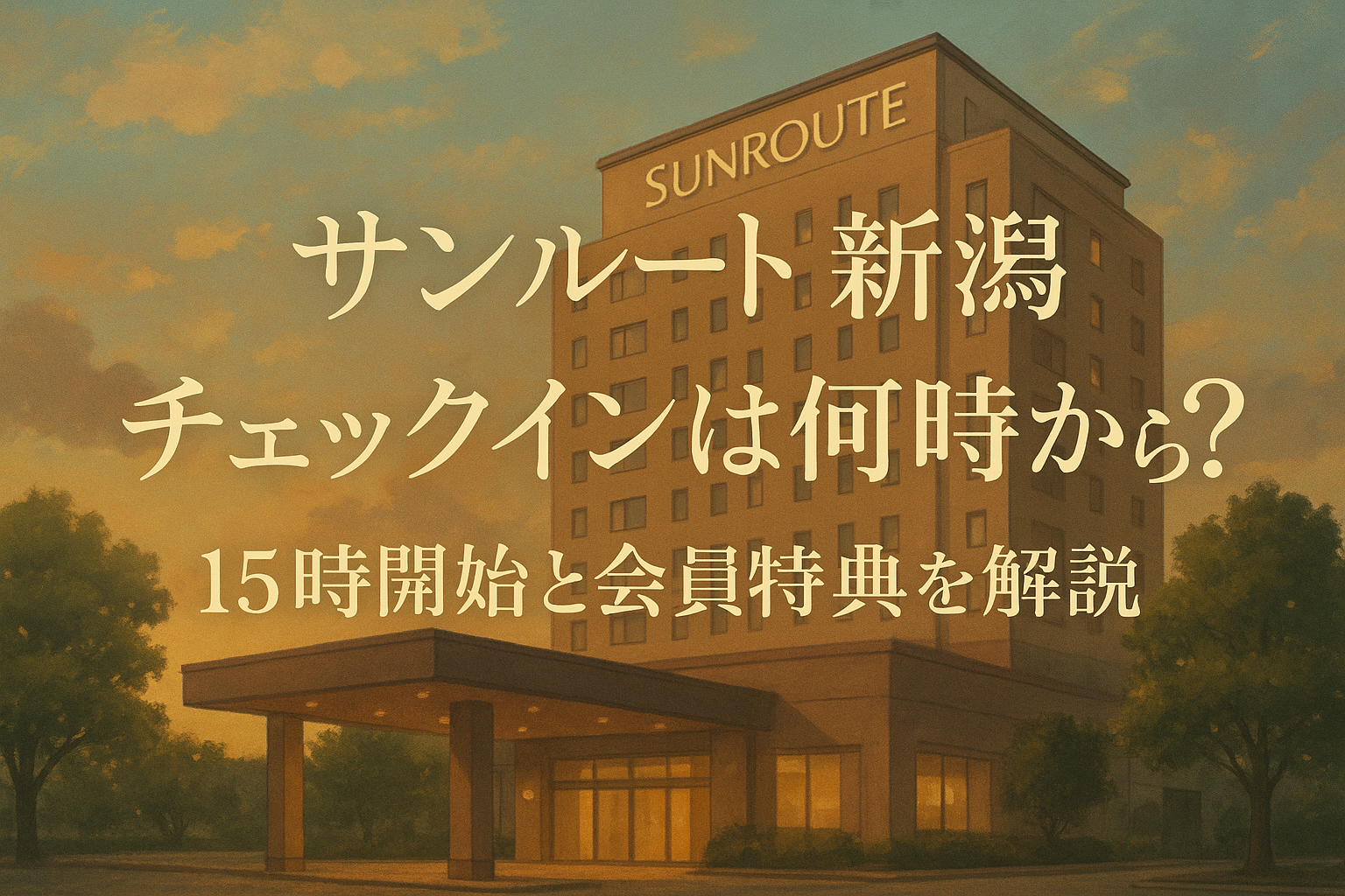 サンルート 新潟 チェックインは何時から?15時開始と会員特典を解説