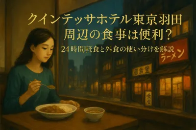 クインテッサホテル東京羽田周辺の食事は便利？24時間軽食と外食の使い分けを解説
