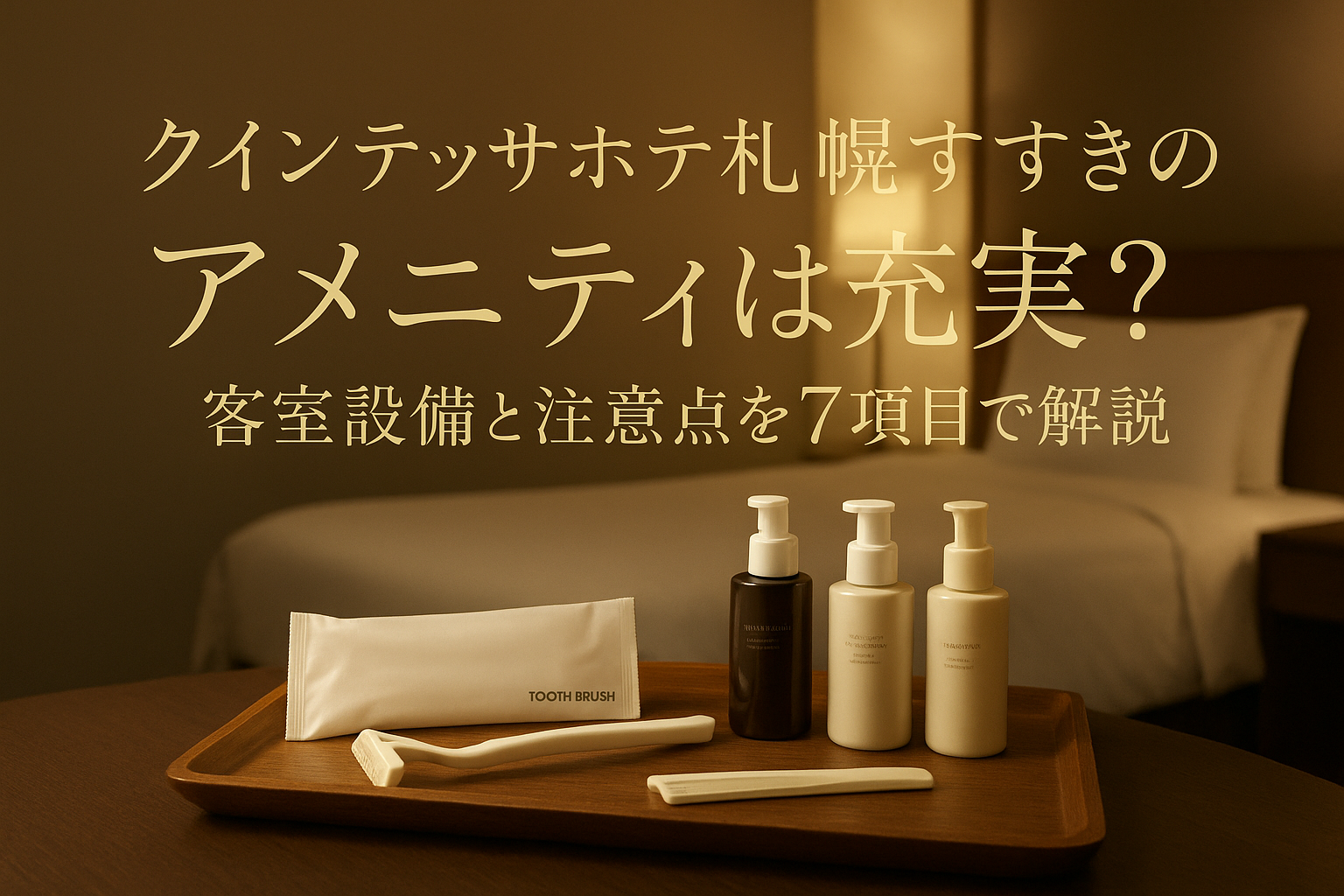 クインテッサホテル札幌すすきの アメニティは充実？客室設備と注意点を7項目で解説