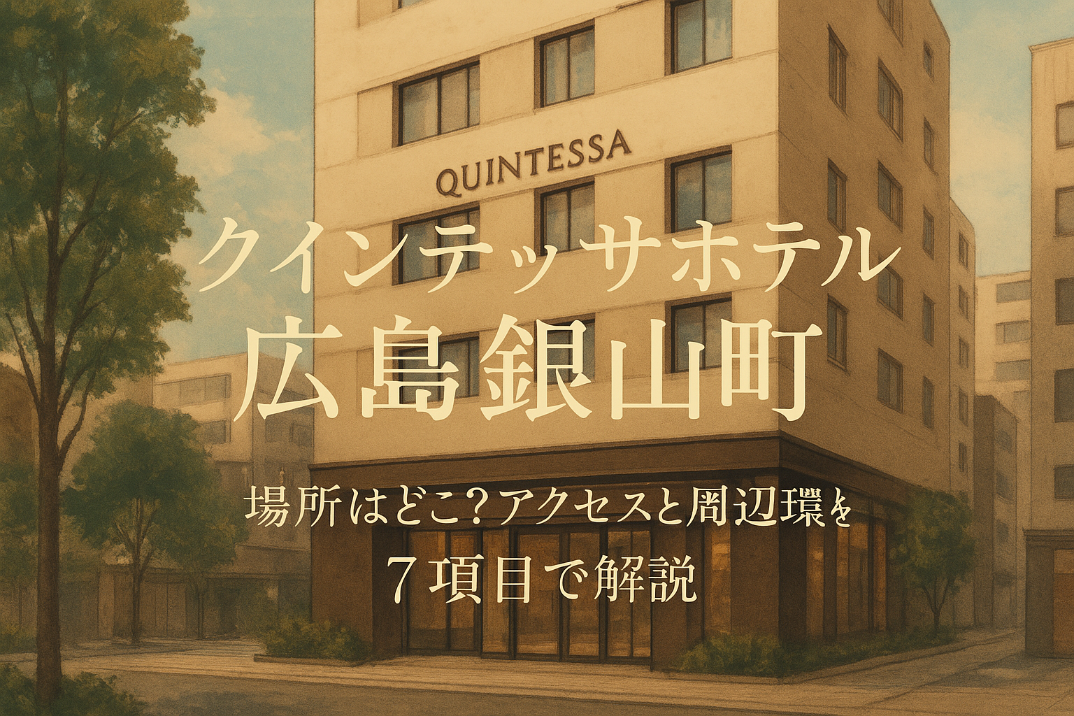 クインテッサホテル広島銀山町 場所はどこ?アクセスと周辺環境を7項目で解説