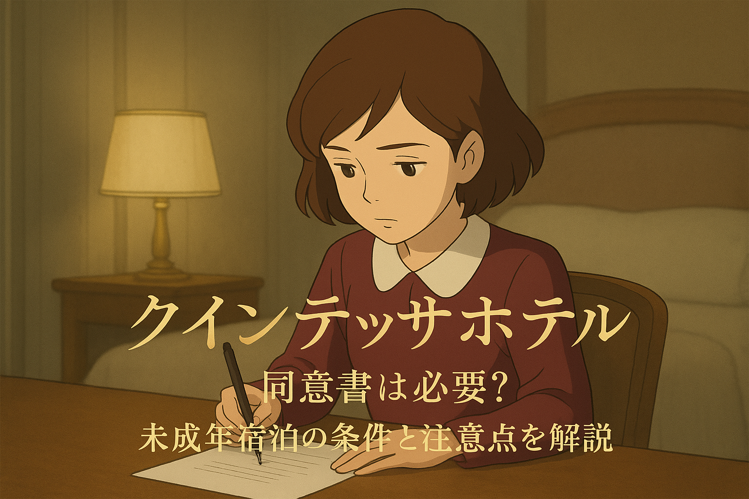 クインテッサホテル 同意書は必要?未成年宿泊の条件と注意点を解説