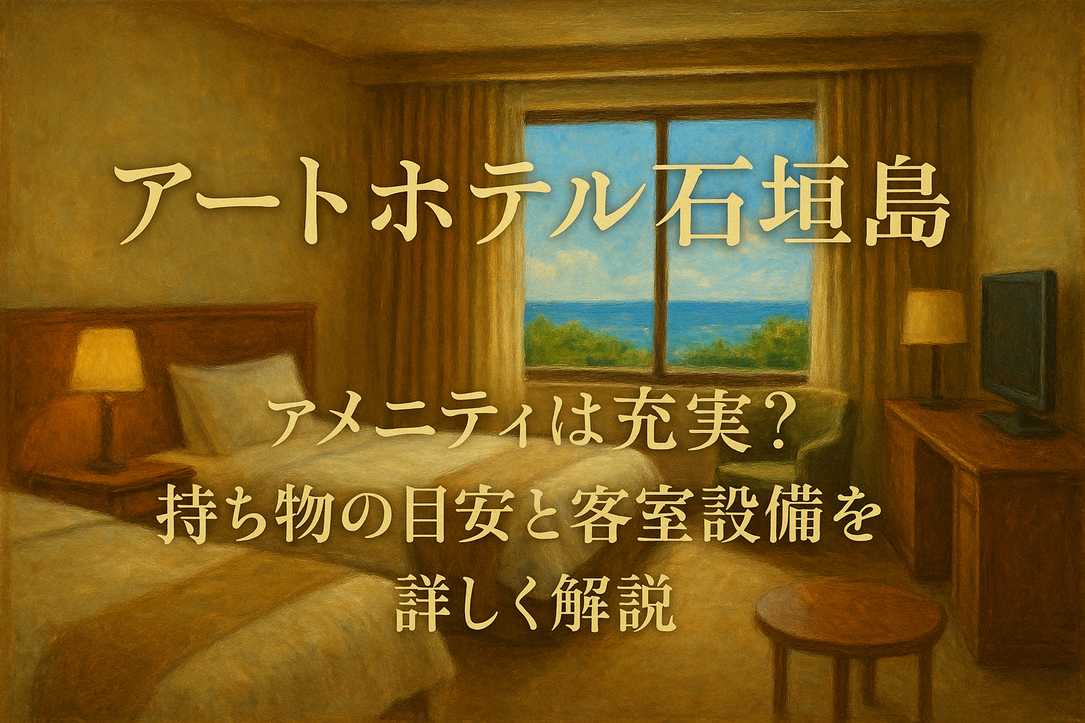 アートホテル石垣島 アメニティは充実？持ち物の目安と客室設備を詳しく解説
