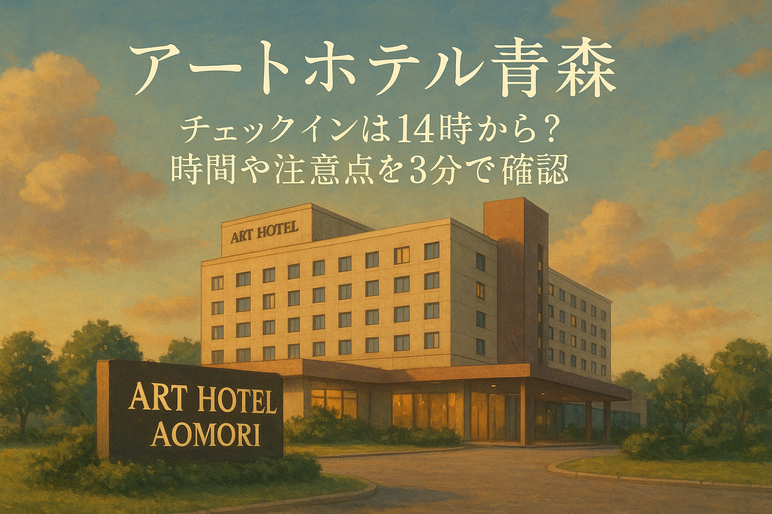 アートホテル青森 チェックインは14時から？時間や注意点を3分で確認